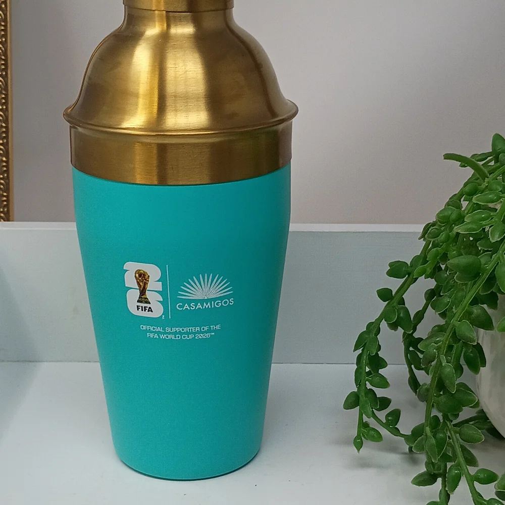 Casamigo's Tequila Turquoise & Gold Cocktail Shaker